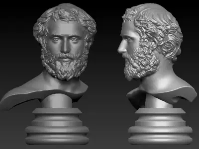 Roman Bust 3d model 3D print model