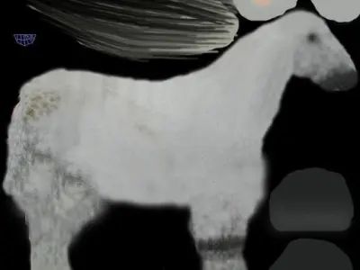 HORSE LOW POLY RIGGED AND ANIMATED 3D MODEL Low-poly 3D model