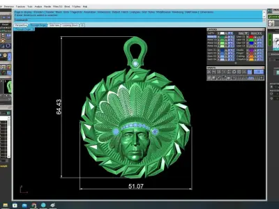 Indian Chief Head Pendant Jewelry for Men  3611 3D print model