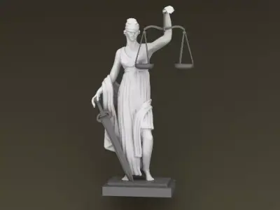 statue of justice 3D print model