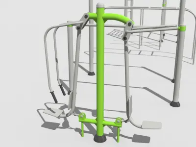 Gym Equipment Outdoor Low-poly 3D model