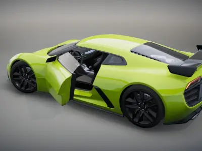 Realistic Car HD 06 Low-poly 3D model