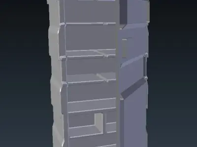 simple sci-fi cupboard Free 3D model