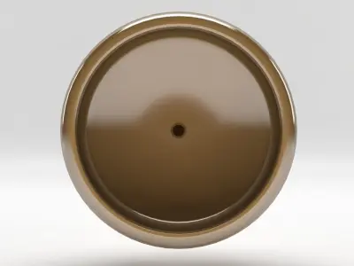 Plate gold bowl 3D model