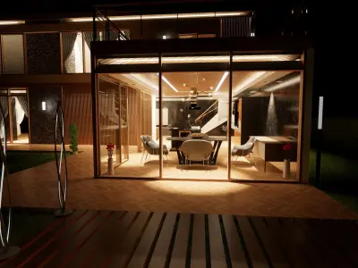 Modern Garden House 3D model