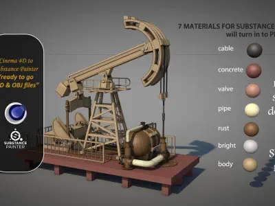 Rusty Oil Well 3D model