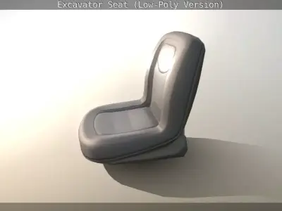 Excavator Seat - Low-Poly Version Low-poly 3D model