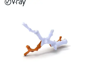 Realistic Fallen Tree Branch Model Pack Low-poly 3D model