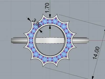 Sun ring model 626 3D print model