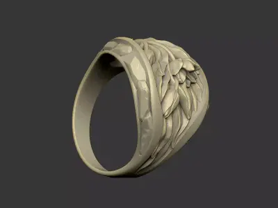 The Romantic Tulip ring design 3D print model