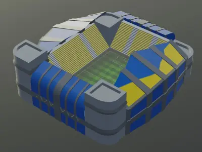 Football Stadium - Ukraine Low-poly 3D model