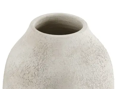 Rough Effect Ceramic Vase 3D model