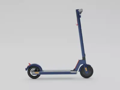 Electrical cycle Low-poly 3D model