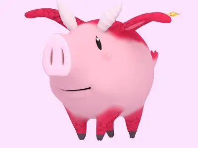 Dragon Hawk Low-poly 3D model