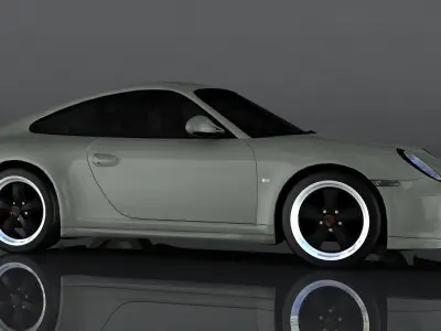 Porsche 911 2009 Low-poly 3D model