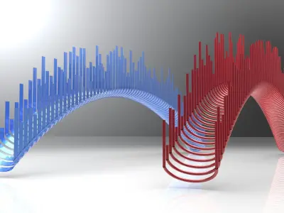 Parametric Staircase Design in Grasshopper Rhino 3d model 3D model