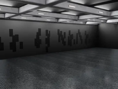 3D Hall WAREHOUSE interior 3D car studio 3D model