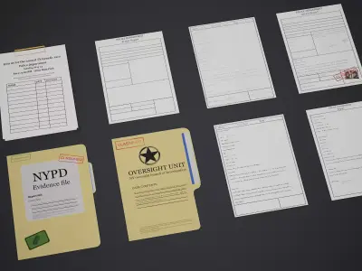 Police Documents - PBR Texture Low-poly 3D model