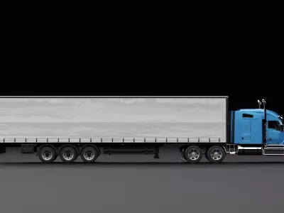 Kenworth 990 Truck Blue 3D model