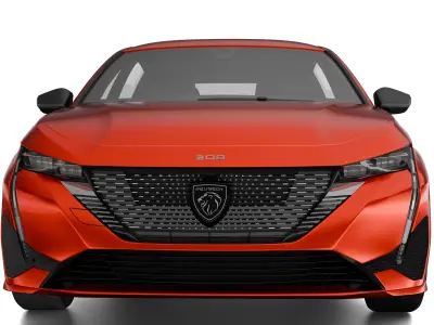 Peugeot 308 2023 Low-poly 3D model