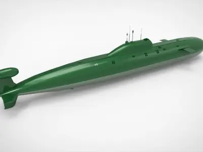Akula-class submarine 3D model