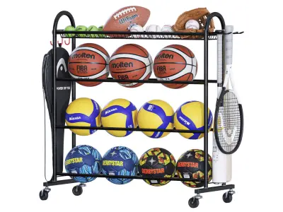 Sport set 01 Low-poly 3D model