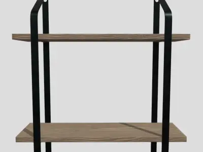 Wall Shelf 3 Low-poly 3D model