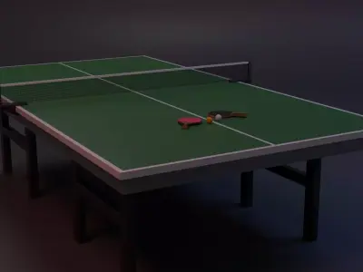 Table Tenis Low-poly 3D model