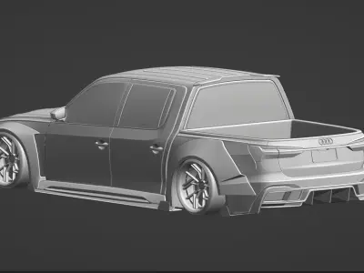 Audi RS6 Avant 2020 Pickup HugoSilva 3D model