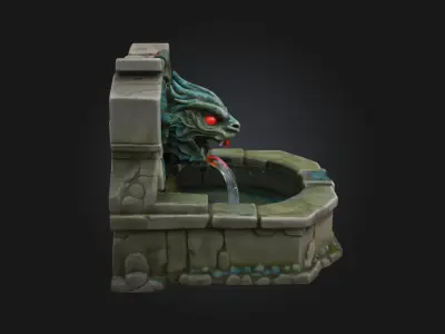 Dragon Fountain  Majestic Waters from a Mythical Guardian 3D model
