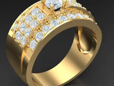 Luxury Men Rings Designs 6MR057 3D print model