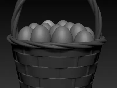 Easter Basket 3d Model STL Free 3D print model