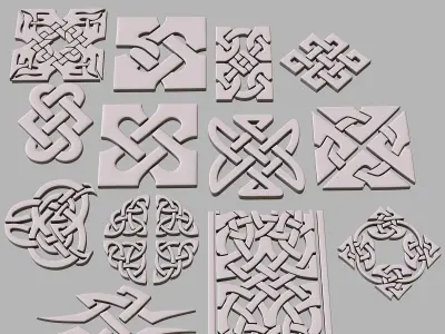 Celtic ornament pack 1 3D model