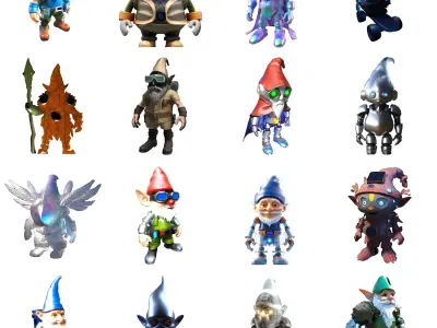 Gnome Squad - Cosmic and Cyber Adventures 3D print model