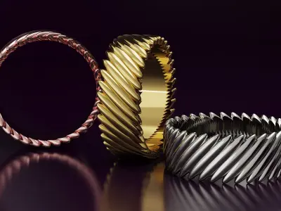 free form bead band Ring  Free 3D print model