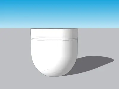 Concrete Flower Pot 3D model 3D print model