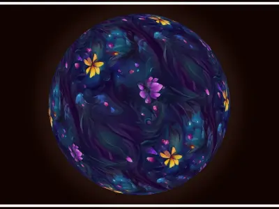 Dark Forest Flowers -- 20 TEXTURES -- Hand-painted ---PACK 1--- Texture