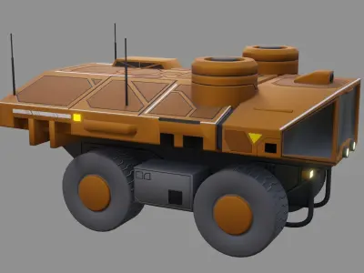 Sci-Fi Rover - Low Poly - Game Ready - PBR Low-poly 3D model