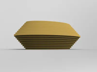 Zaha Vase Low-poly 3D model