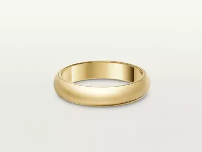 C - RING - WEDDING RING- 4MM 3D print model