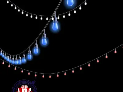 String lights 3D model