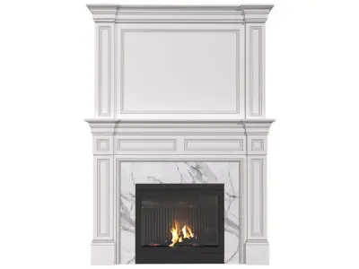 Fireplace Art Deco classic fireplace 3D model