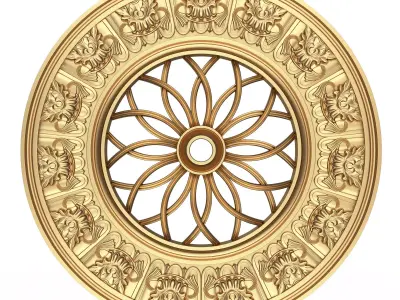 Ceiling Rosette 04 Low-poly 3D model