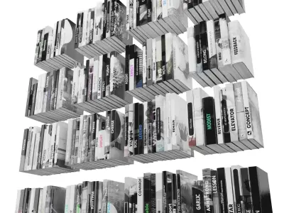 Books 150 pieces 2-8-5 Low-poly 3D model
