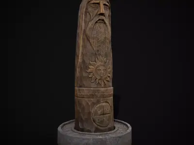 Slavic Gods Figurine Horsa Low-poly 3D model