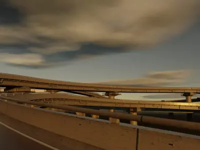 Highway intersection   Free 3D model