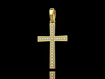 Cross with gems   277 3D print model