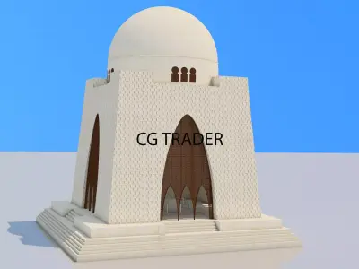 Tomb of Jinnah Founder of Pakistan 3D model