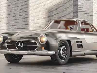  Mercedes Benz 300 SL Low-poly 3D model