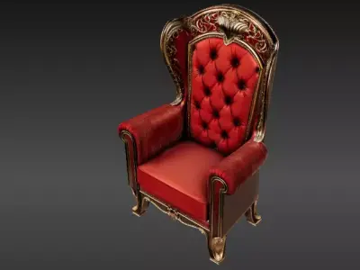 Luxury Throne Chair 3D Model Royal Furniture Design 3D model